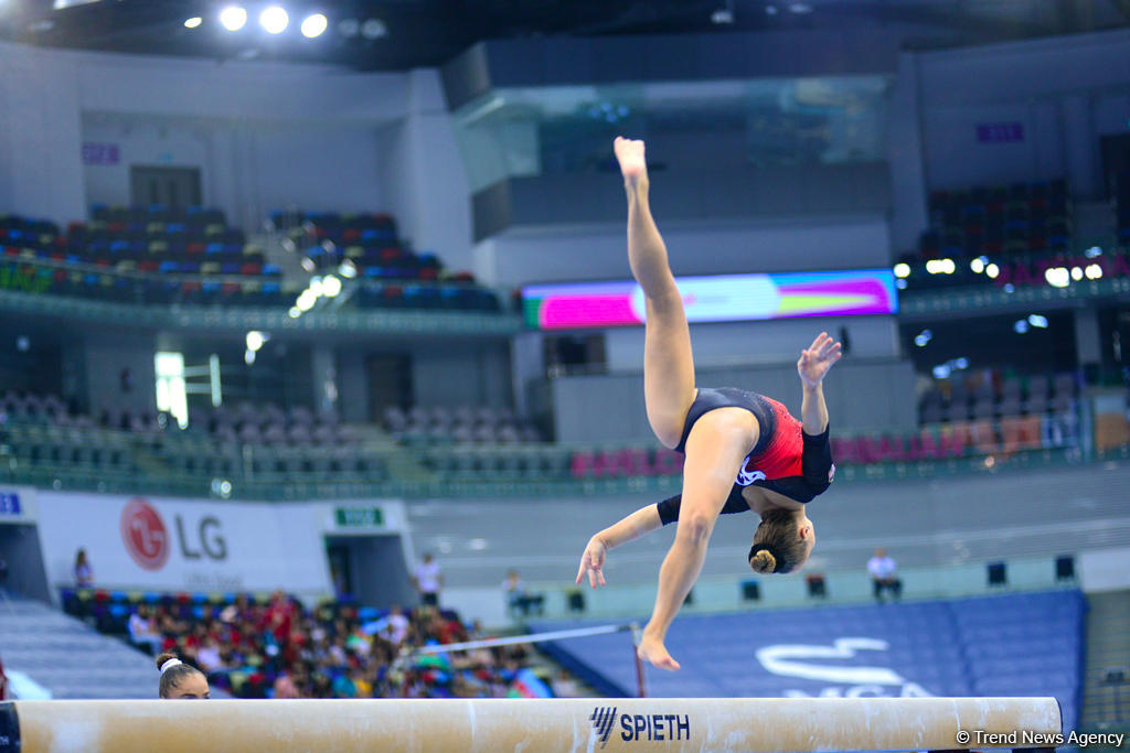 Yeniyetmələrin Olimpiya Oyunlarına idman gimnastikası üzrə təsnifat yarışlarından ən yaddaqalan məqamlar - FOTOSESSİYA