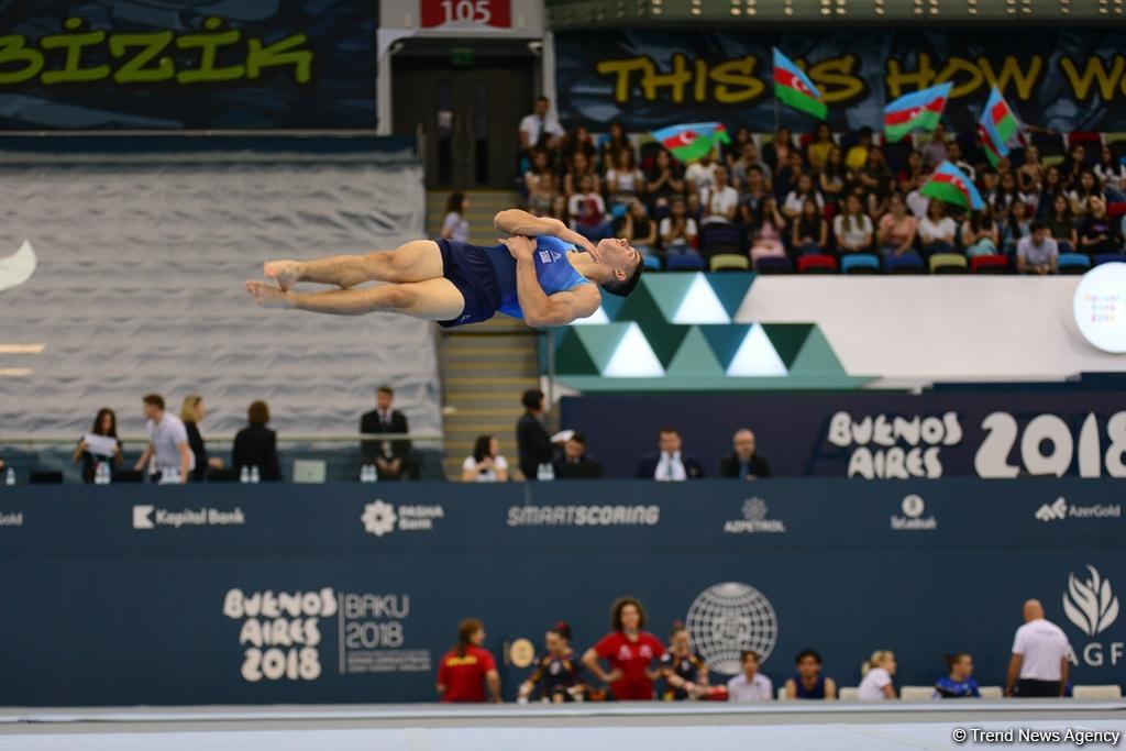 Yeniyetmələrin Olimpiya Oyunlarına idman gimnastikası üzrə təsnifat yarışlarından ən yaddaqalan məqamlar - FOTOSESSİYA