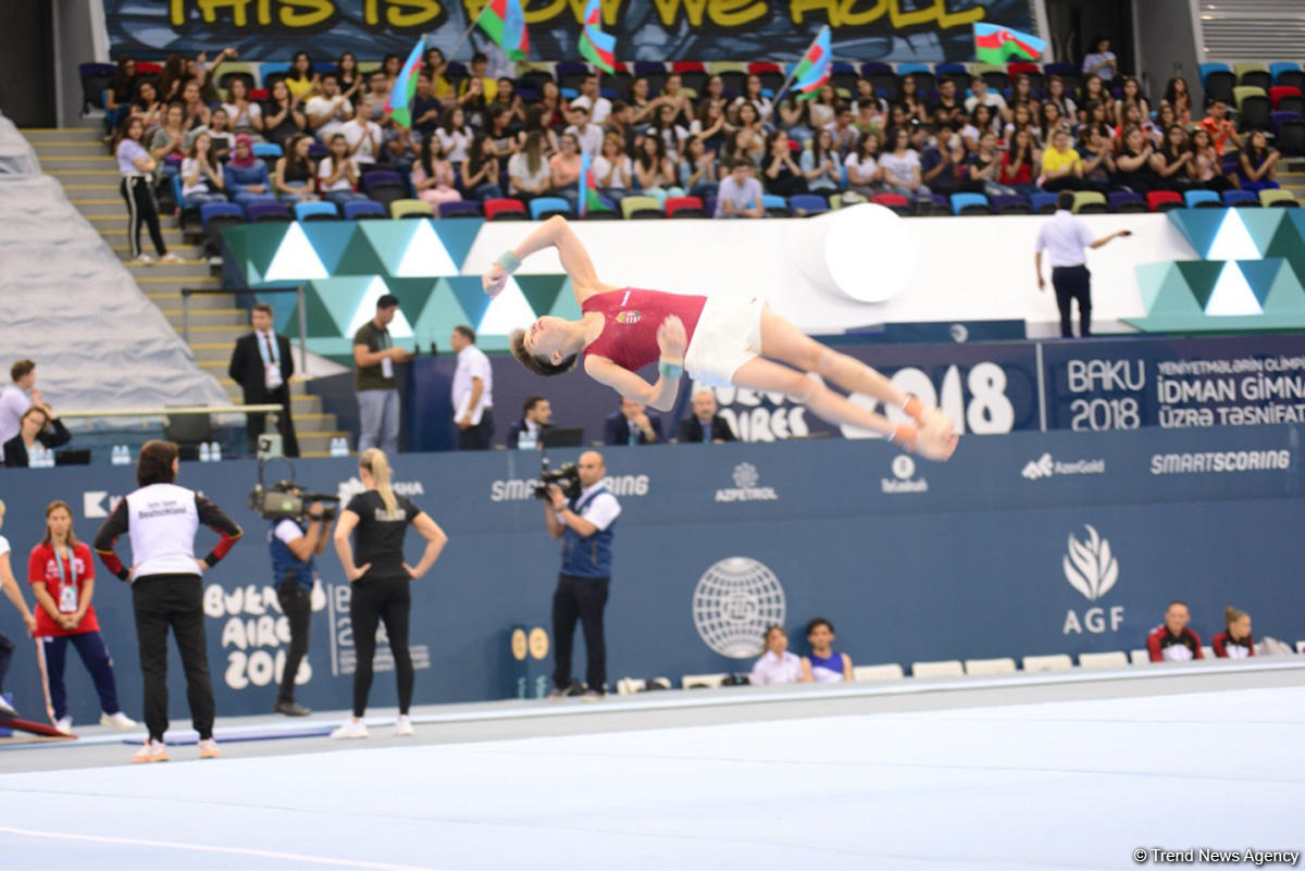 Bakıda Yeniyetmələrin Olimpiya Oyunlarına idman gimnastikası üzrə təsnifat yarışlarına start verildi (FOTO)