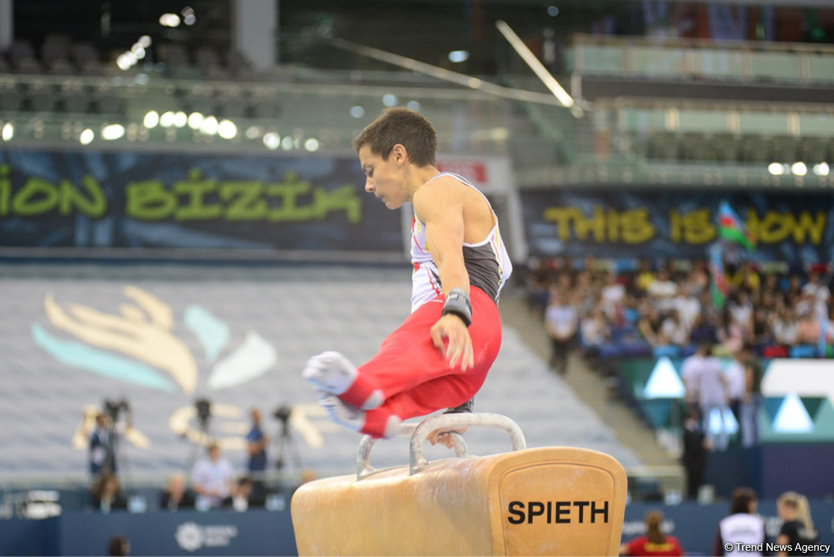 Bakıda Yeniyetmələrin Olimpiya Oyunlarına idman gimnastikası üzrə təsnifat yarışlarına start verildi (FOTO)
