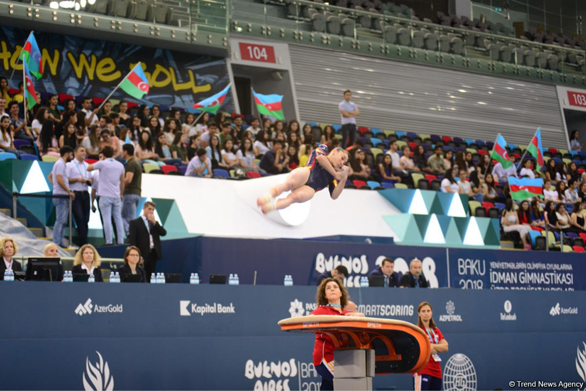 Bakıda Yeniyetmələrin Olimpiya Oyunlarına idman gimnastikası üzrə təsnifat yarışlarına start verildi (FOTO)