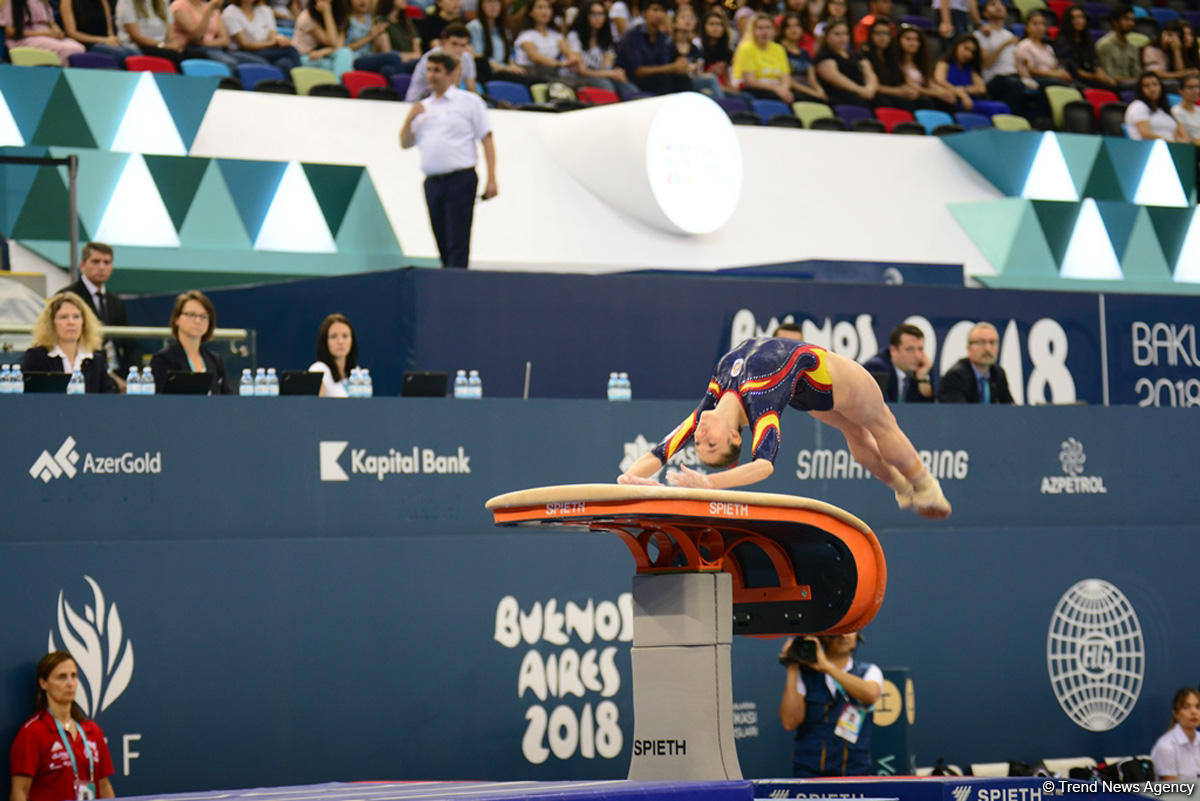 Bakıda Yeniyetmələrin Olimpiya Oyunlarına idman gimnastikası üzrə təsnifat yarışlarına start verildi (FOTO)