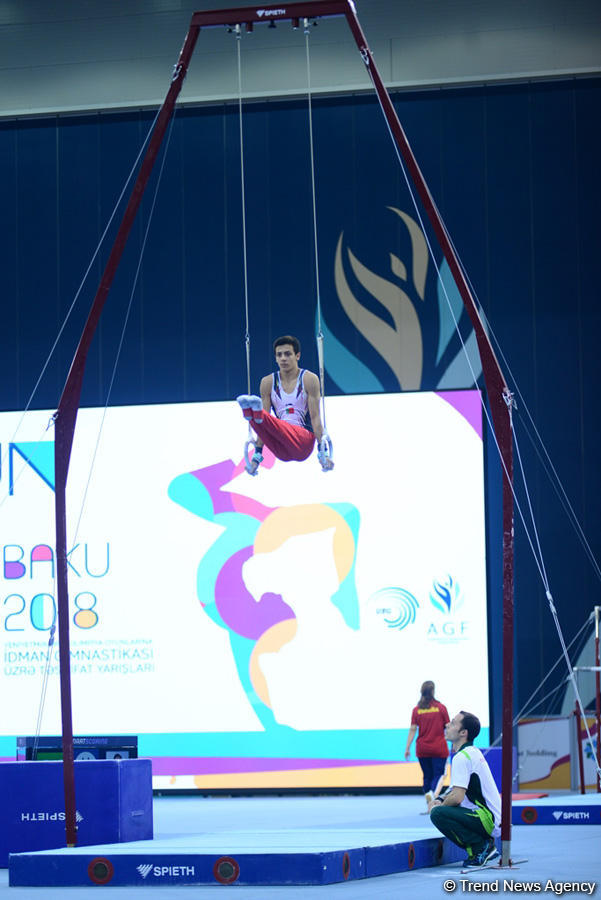 Bakıda Yeniyetmələrin Olimpiya Oyunlarına idman gimnastikası üzrə təsnifat yarışlarına start verildi (FOTO)