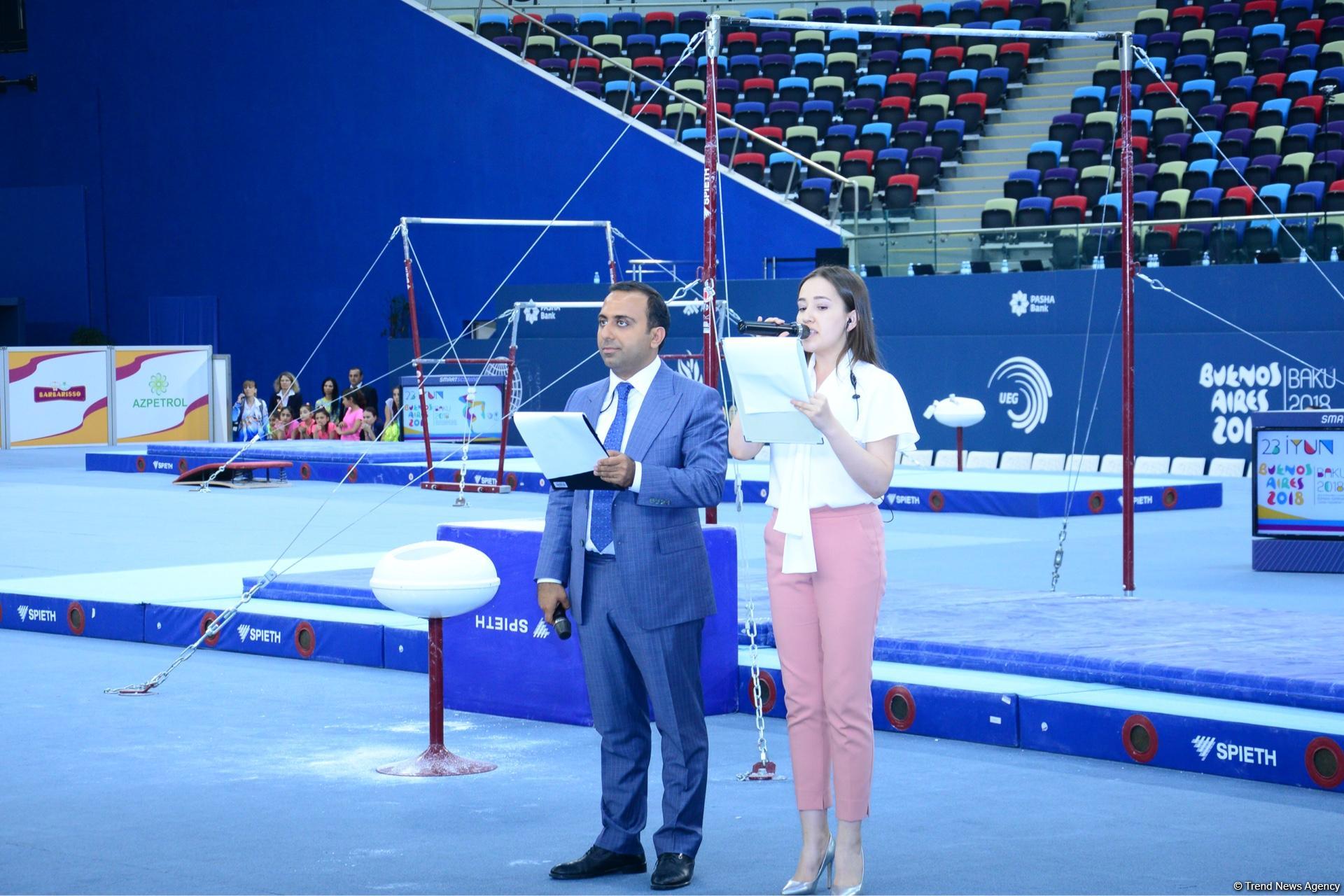 Bakıda Yeniyetmələrin Olimpiya Oyunlarına idman gimnastikası üzrə təsnifat yarışlarının qalibləri mükafatlandırılıb (FOTO)