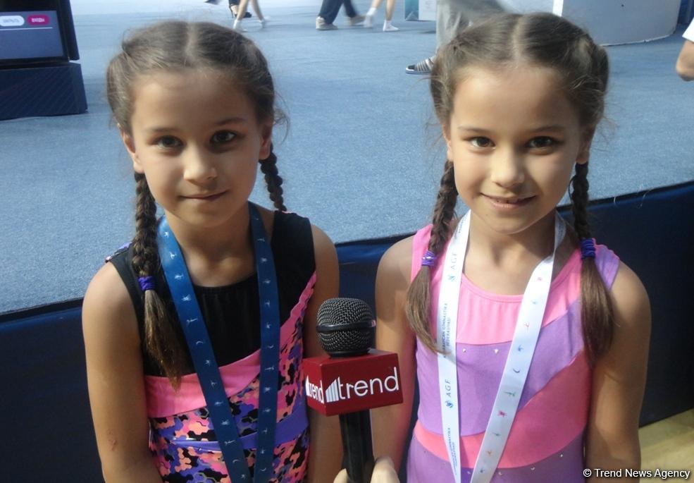 Əkiz bacılar idman gimnastikası üzrə Bakı Çempionatında çıxışları haqqında