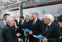 Azərbaycan və İtaliya prezidentləri Sumqayıt Kimya Sənaye Parkında polipropilen zavodunun açılışında iştirak ediblər (FOTO) (YENİLƏNİB)