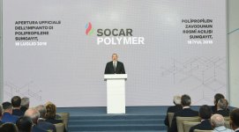 Azərbaycan və İtaliya prezidentləri Sumqayıt Kimya Sənaye Parkında polipropilen zavodunun açılışında iştirak ediblər (FOTO) (YENİLƏNİB)