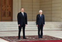 İtaliya Prezidenti Sercio Mattarellanın rəsmi qarşılanma mərasimi olub (FOTO)