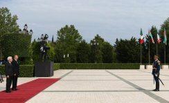 İtaliya Prezidenti Sercio Mattarellanın rəsmi qarşılanma mərasimi olub (FOTO)