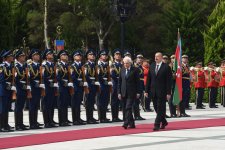 İtaliya Prezidenti Sercio Mattarellanın rəsmi qarşılanma mərasimi olub (FOTO)