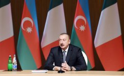 Azərbaycan və İtaliya prezidentləri Bakıda biznes forumda iştirak ediblər (FOTO) (YENİLƏNİB)