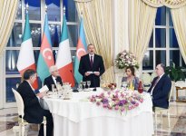 Prezident İlham Əliyev tərəfindən İtaliya Prezidenti Sercio Mattarellanın şərəfinə rəsmi qəbul təşkil olunub (FOTO)