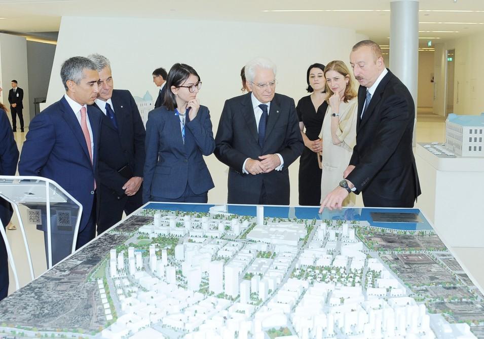 Prezident İlham Əliyev, xanımı və İtaliya Prezidenti Heydər Əliyev Mərkəzində Şah İsmayıl Xətaiyə həsr edilmiş sərgi ilə tanış olublar (FOTO)