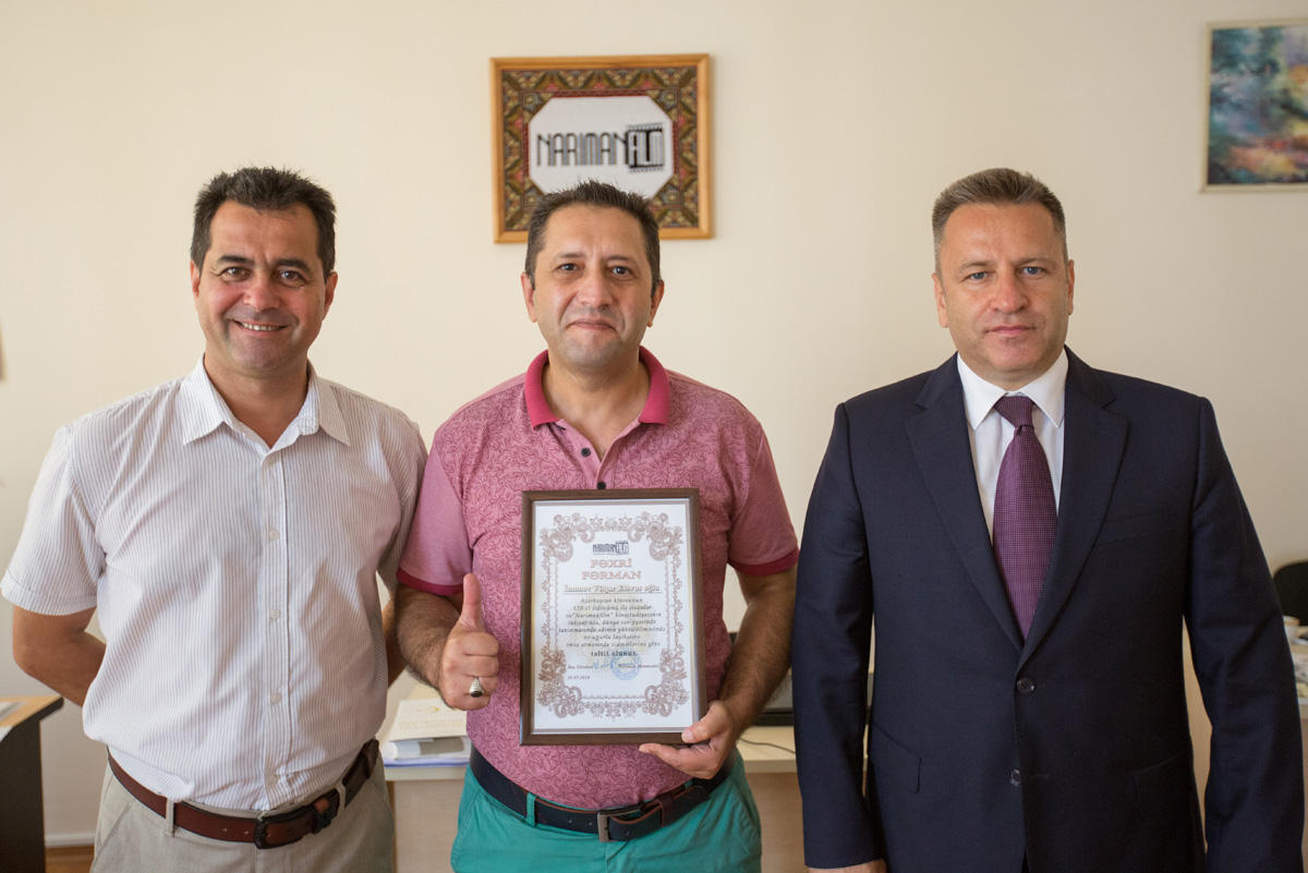 “Narimanfilm” kinostudiyası incəsənət, mədəniyyət və mətbuat nümayəndələrini mükafatlandırıb (FOTO)