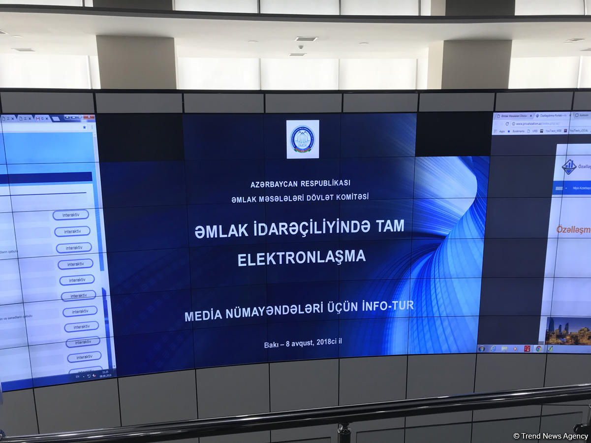 Əmlak idarəçiliyində tam elektronlaşma: media nümayəndələri üçün bu sahədə info-tur təşkil edilib (FOTO)