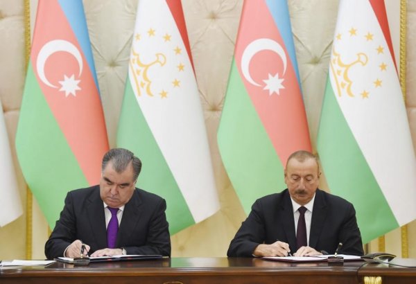 Azərbaycan-Tacikistan sənədləri imzalanıb (FOTO) (YENİLƏNİB)