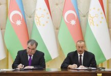Azərbaycan-Tacikistan sənədləri imzalanıb (FOTO) (YENİLƏNİB)