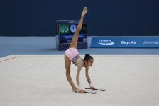 Bədii gimnastika üzrə 25-ci Azərbaycan çempionatı və Bakı birinciliyinin ikinci günündən maraqlı anlar (FOTO)