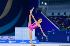 Bakıda bədii gimnastika üzrə "GymBala" beynəlxalq turnirinin ikinci gününə start verilib (FOTO)