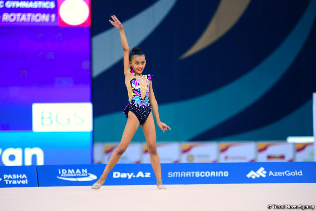 Bakıda bədii gimnastika üzrə "GymBala" beynəlxalq turnirinin ikinci gününə start verilib (FOTO)