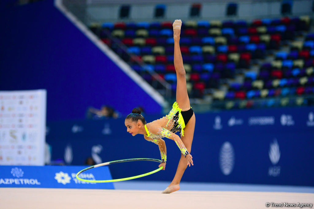 Bakıda bədii gimnastika üzrə "GymBala" beynəlxalq turnirinin ikinci gününə start verilib (FOTO)