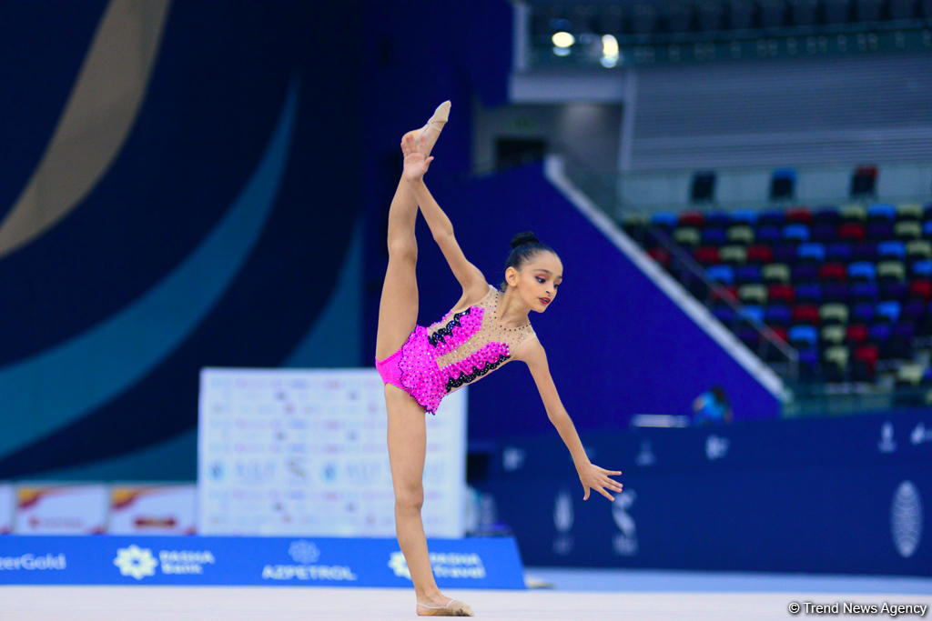 Bakıda bədii gimnastika üzrə "GymBala" beynəlxalq turnirinin ikinci gününə start verilib (FOTO)