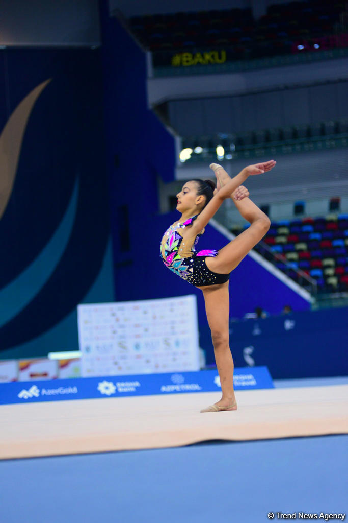 Bakıda bədii gimnastika üzrə "GymBala" beynəlxalq turnirinin ikinci gününə start verilib (FOTO)