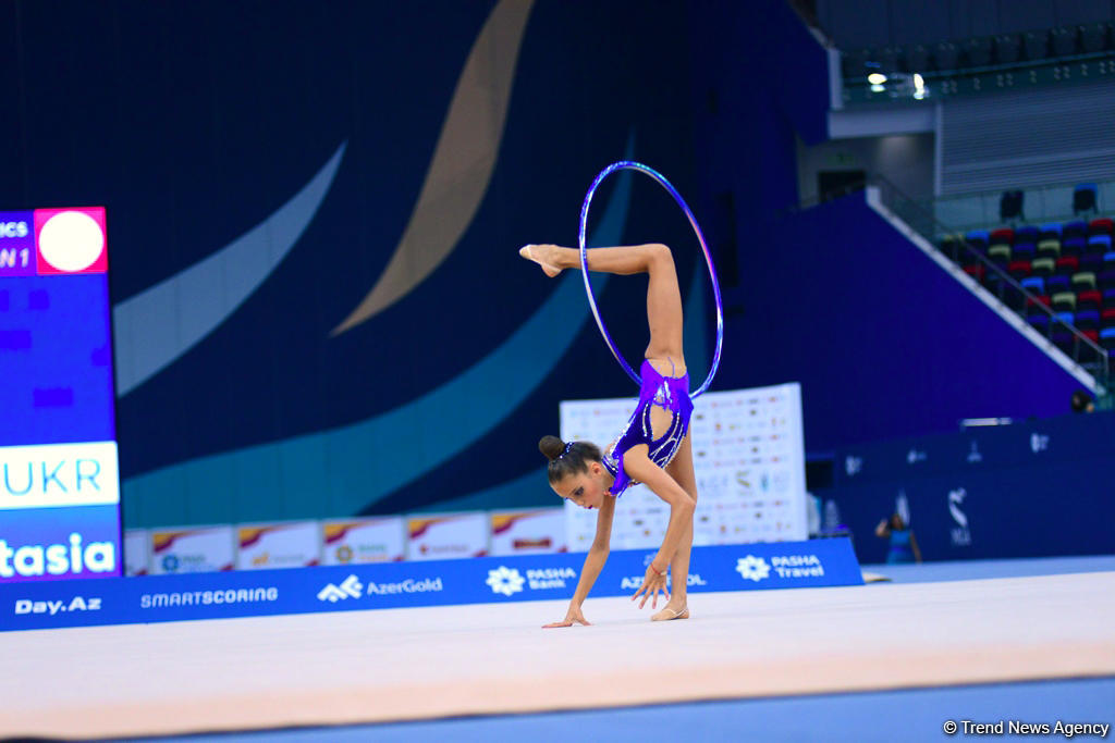 Bakıda bədii gimnastika üzrə "GymBala" beynəlxalq turnirinin ikinci gününə start verilib (FOTO)