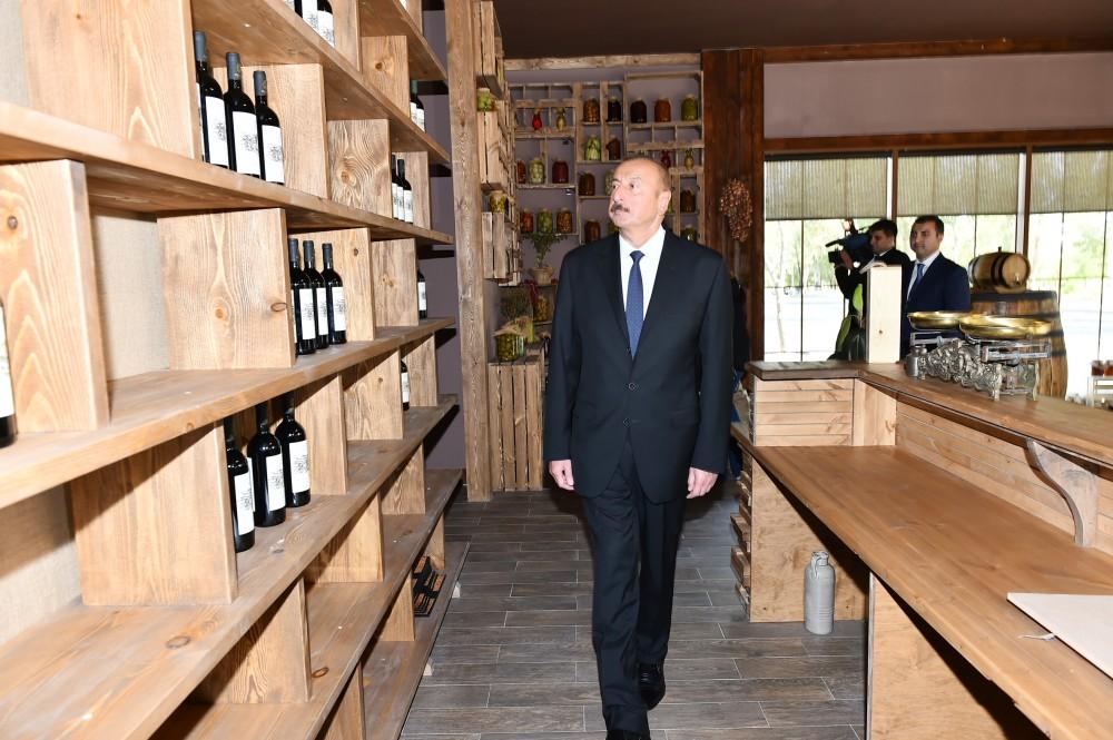 Prezident İlham Əliyev və birinci xanım Mehriban Əliyeva Şamaxıda üzümçülük və şərabçılıq kompleksinin açılışında iştirak ediblər (FOTO)