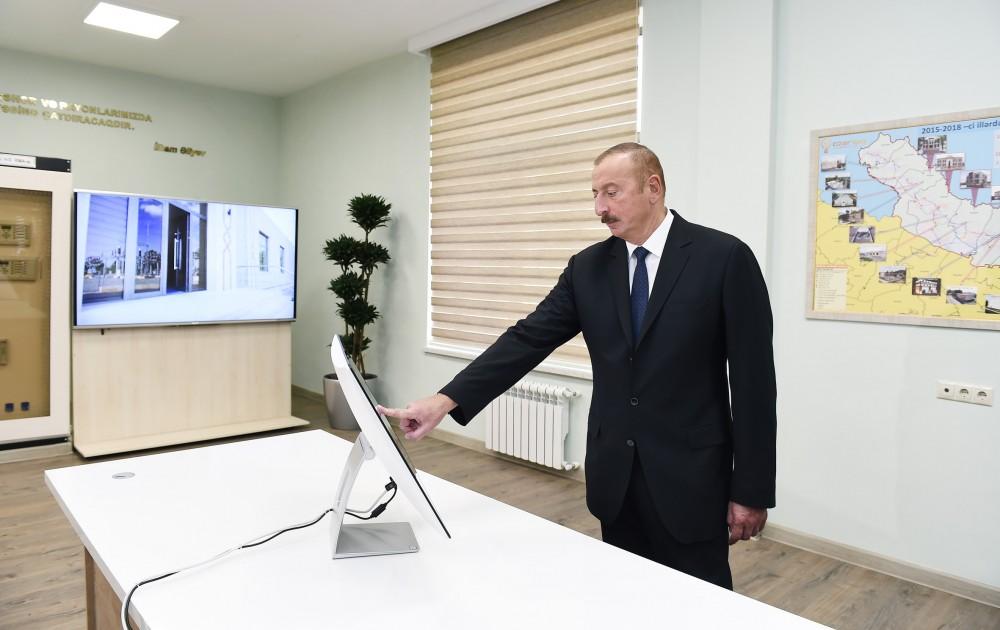 Azərbaycan Prezidenti yenidən qurulan 110/35/10 kilovoltluq “İsmayıllı” yarımstansiyasının açılışında iştirak edib (FOTO) (YENİLƏNİB)