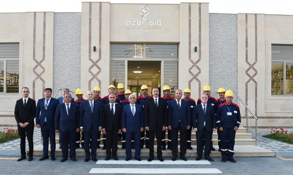 Azərbaycan Prezidenti yenidən qurulan 110/35/10 kilovoltluq “İsmayıllı” yarımstansiyasının açılışında iştirak edib (FOTO) (YENİLƏNİB)