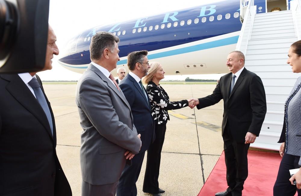 Azərbaycan Prezidenti İlham Əliyev Xorvatiyaya rəsmi səfərə gəlib (FOTO)