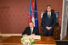 Azərbaycan Prezidenti İlham Əliyev Xorvatiyanın Baş naziri Andrey Plenkoviç ilə işçi nahar edib (FOTO)