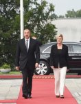 Prezident İlham Əliyevin Zaqrebdə rəsmi qarşılanma mərasimi olub (FOTO)