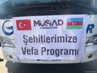 Şamaxıda türk əsgərinin şərəfinə ucaldılmış abidənin əsaslı yenidənqurmadan sonra açılışı olub (FOTO)