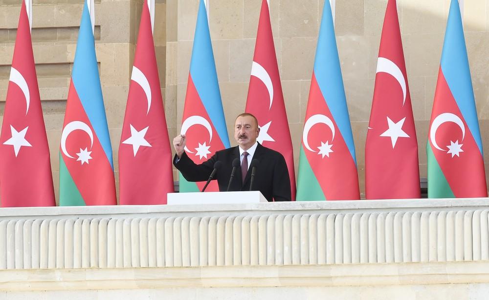 Prezident İlham Əliyev: Gün gələcək Azərbaycanın dövlət bayrağı hələ də işğal altında olan torpaqlarda qaldırılacaqdır