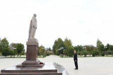 Prezident İlham Əliyev Masallı rayonuna səfərə gəlib (FOTO)