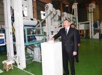 Azərbaycan Prezidenti Masallıda çəltik emalı müəssisəsinin açılışında iştirak edib (FOTO)