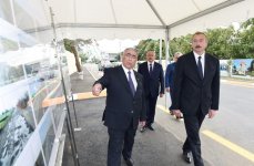 Prezident İlham Əliyev Masallıda avtomobil yolunun açılışında iştirak edib (FOTO)