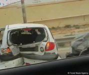 "Binə" Ticarət Mərkəzinə gedən yolda qəza olub - Tıxac var (FOTO)