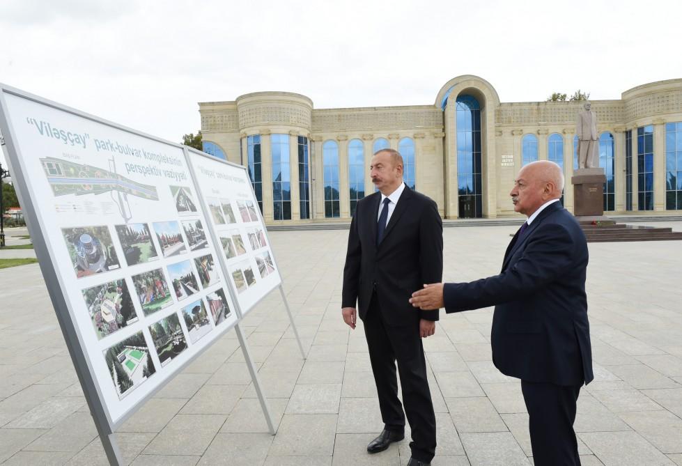 Prezident İlham Əliyev Masallı rayonuna səfərə gəlib (FOTO)