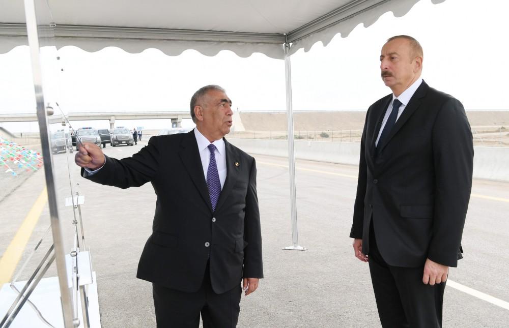 Prezident İlham Əliyev Ələt-Astara-İran İslam Respublikası ilə dövlət sərhədi avtomobil yolunun açılışında iştirak edib (FOTO)