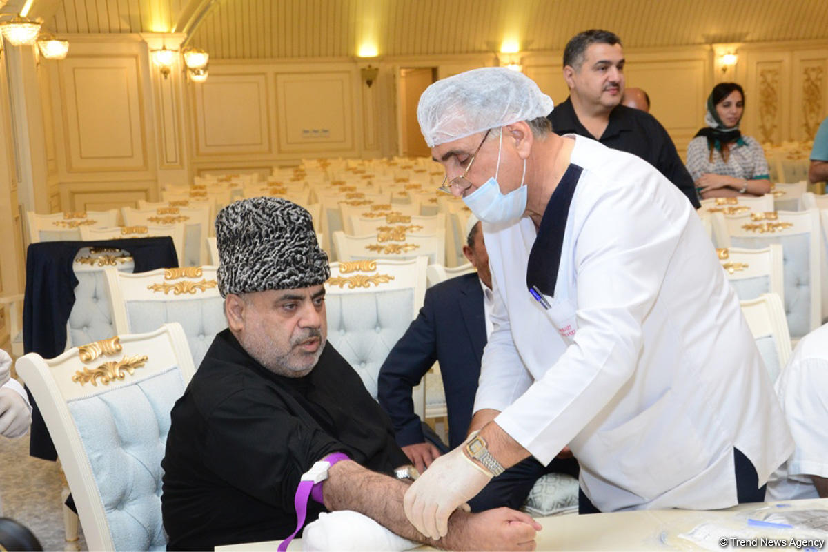 Qafqaz Müsəlmanları İdarəsində qanvermə aksiyası keçirilib (FOTO)