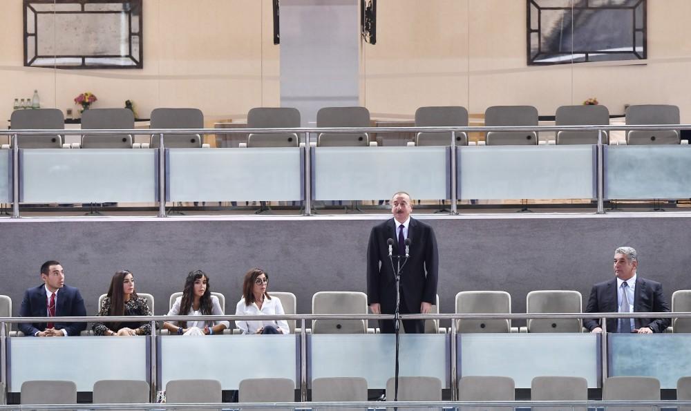 Prezident İlham Əliyev və birinci xanım Mehriban Əliyeva Bakıda cüdo üzrə dünya çempionatının açılış mərasimində iştirak ediblər (YENİLƏNİB-3) (FOTO)