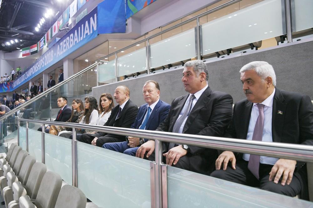Prezident İlham Əliyev və birinci xanım Mehriban Əliyeva Bakıda cüdo üzrə dünya çempionatının açılış mərasimində iştirak ediblər (YENİLƏNİB-3) (FOTO)