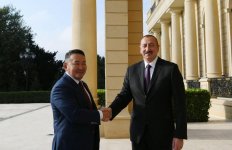 Azərbaycan və Monqolustan prezidentlərinin görüşü olub (FOTO) (YENİLƏNİB)
