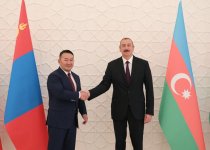 Azərbaycan və Monqolustan prezidentlərinin görüşü olub (FOTO) (YENİLƏNİB)