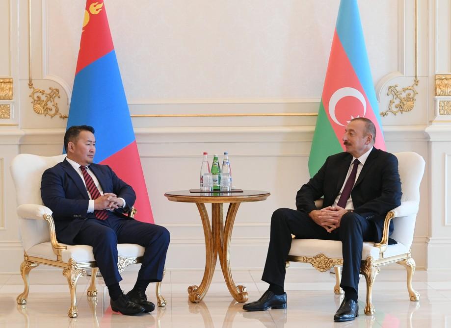 Azərbaycan və Monqolustan prezidentlərinin görüşü olub (FOTO) (YENİLƏNİB)