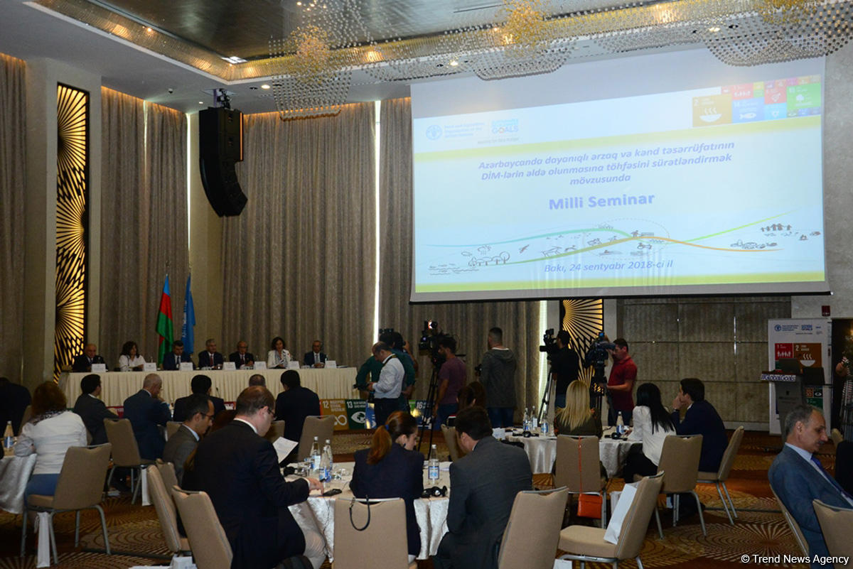 Azərbaycanda Dayanıqlı İnkişaf Məqsədlərinə nail olmaq işinə dəstək üçün milli seminar keçirilir (FOTO)