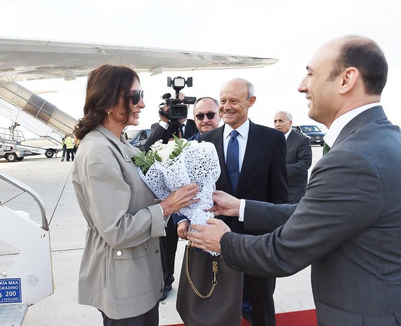 Azərbaycanın Birinci vitse-prezidenti Mehriban Əliyeva İtaliyaya rəsmi səfərə gəlib (FOTO)